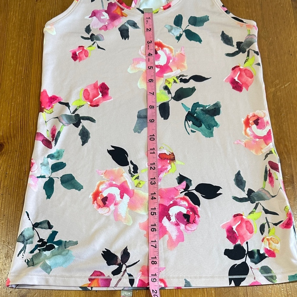 Athleta Floral Racerback Tank - Pink and Black - Picture 4 of 5